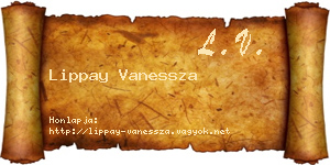 Lippay Vanessza névjegykártya